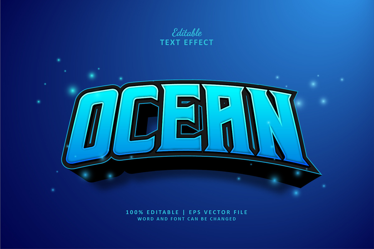 Text Effect Ocean Eport, a Layer Style Add-On by Navy Graphic