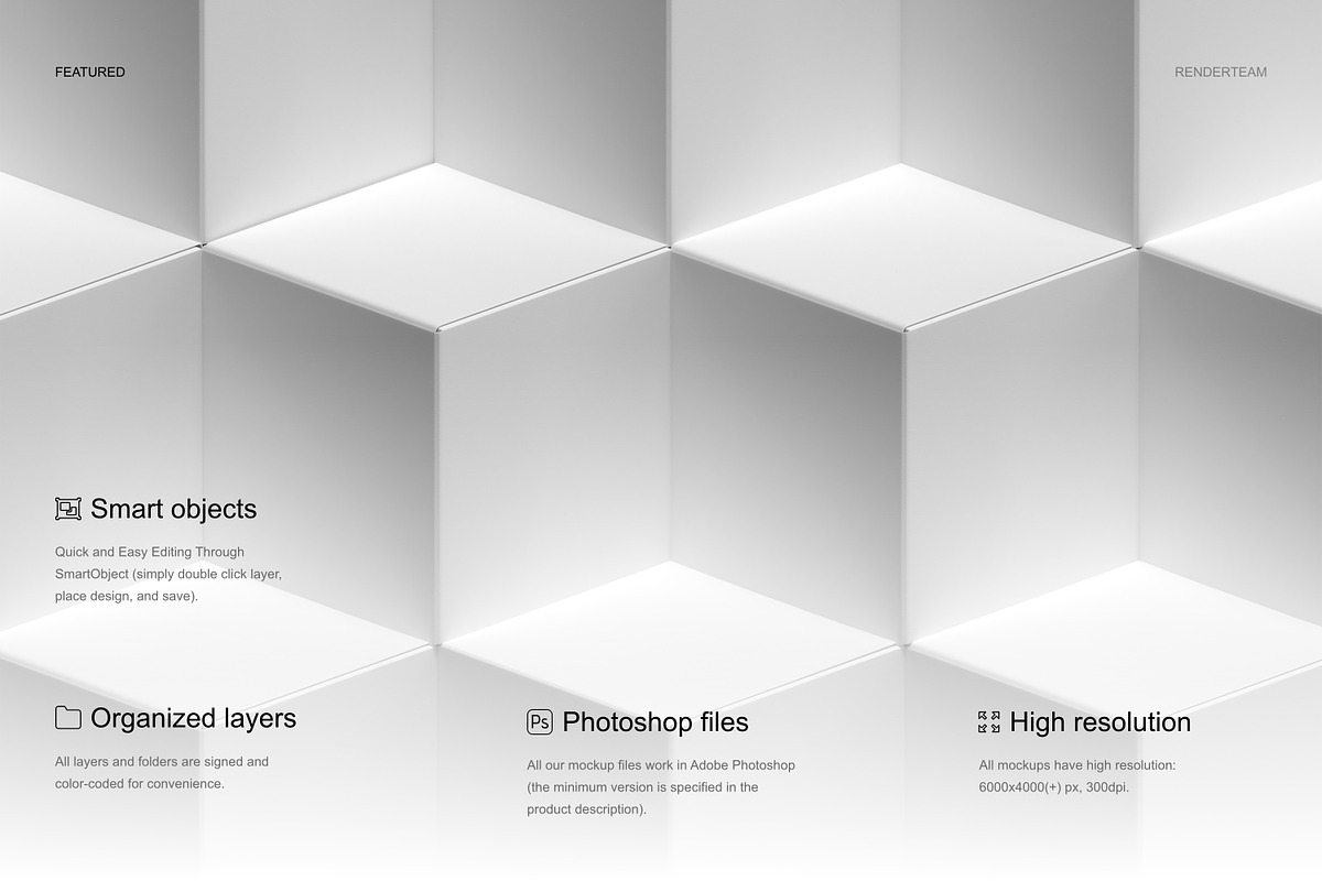 Isometric Boxes Mockup by Renderteam