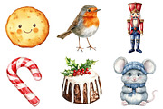 Watercolor Christmas Characters, a Seasonal Illustration by CitraGraphics (Thumbnail 4 of 7)