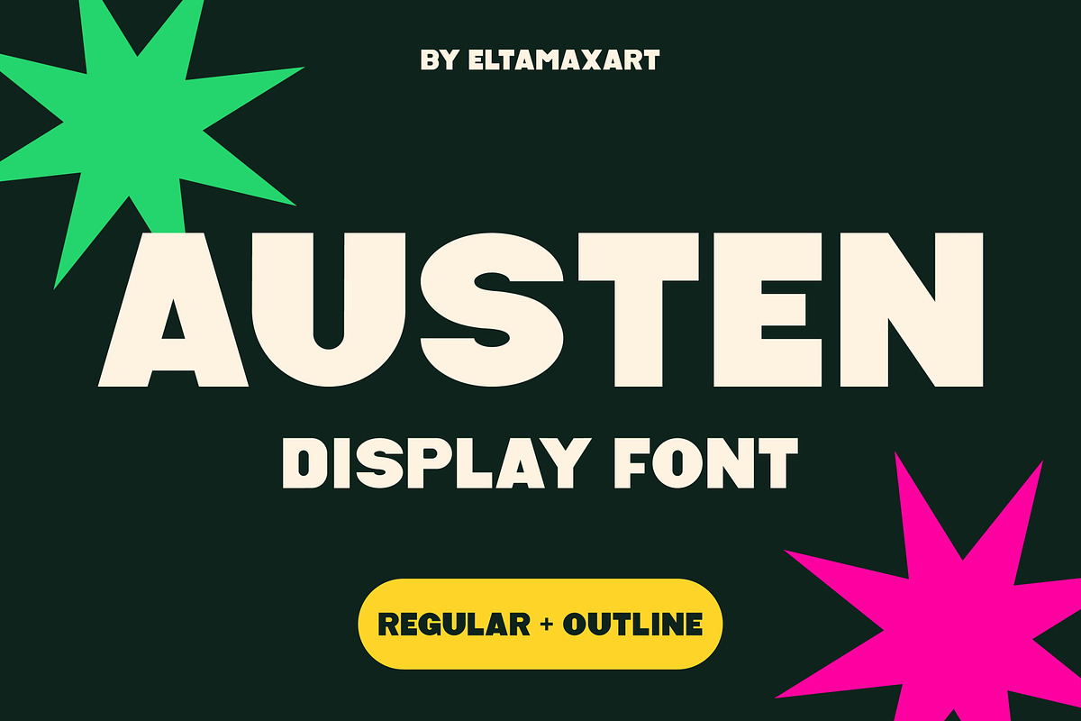 Austen Display Typeface, a Sans Serif Font by EltaMaxArt (Photo 1 of 12)
