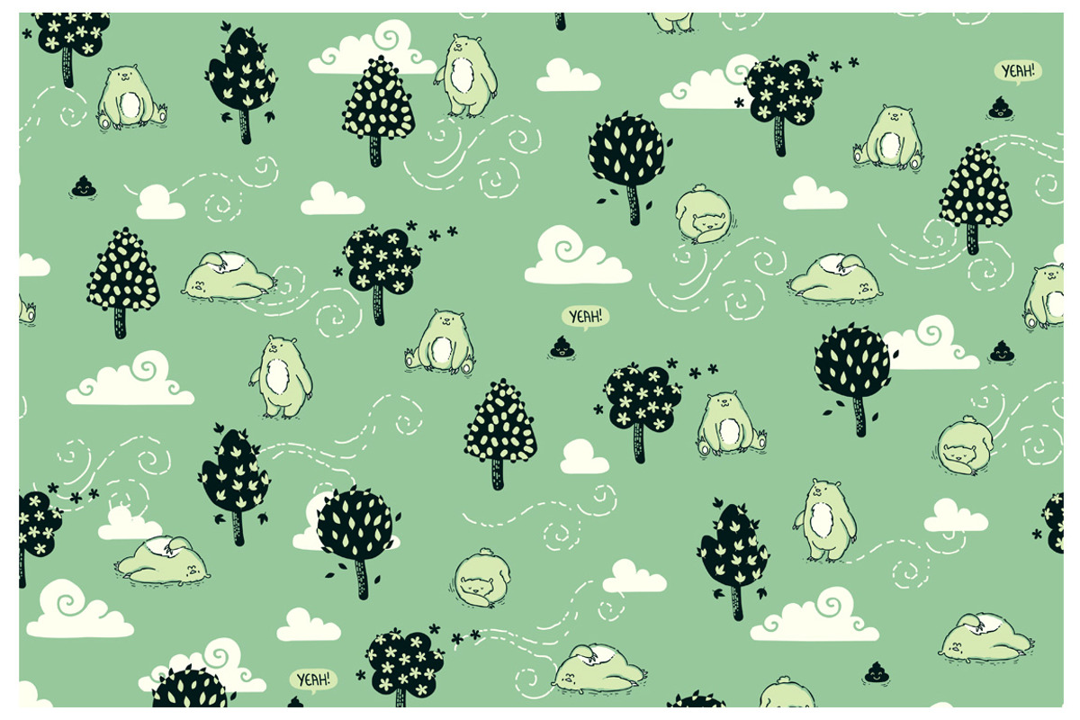 Does a bear.... elements and pattern, an Animal Illustration by celandine (Photo 1 of 4)