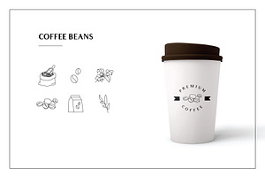 53 Coffee Shop Icons Set