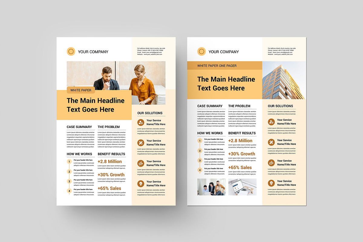 One Pager Bundle | Canva, Word, Indd, a Flyer Template by Leaflove (Photo 4 of 9)