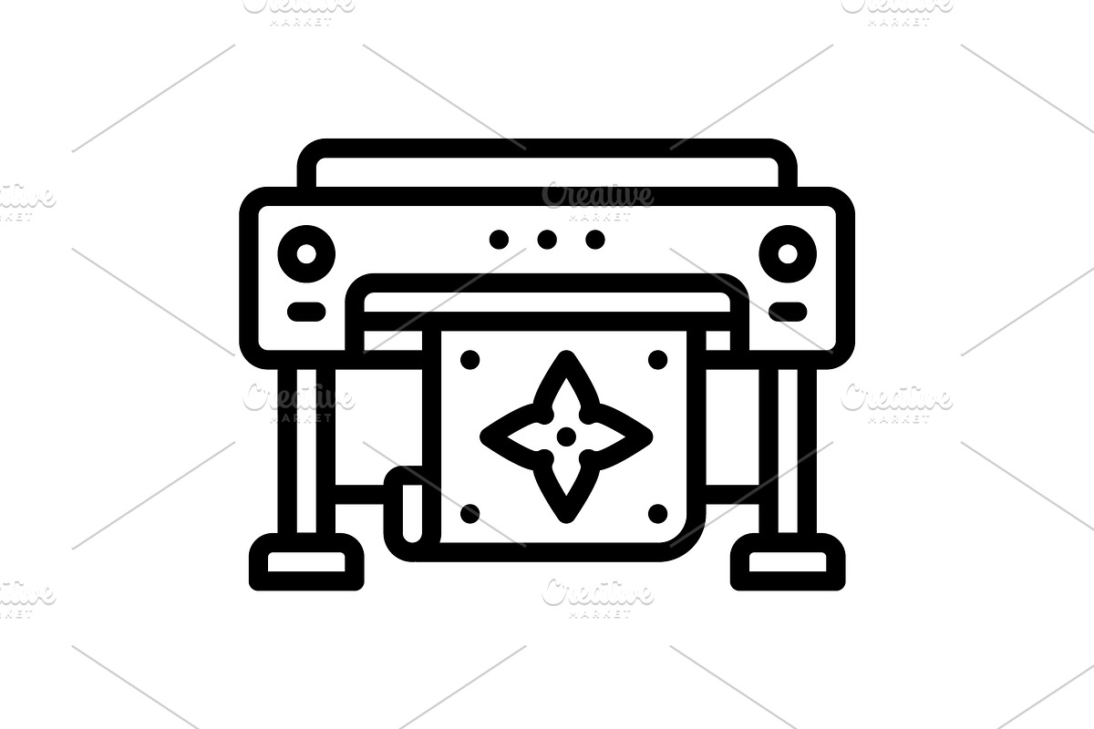 Printed fibers black icon, an Outline Icon by Creative priyanka