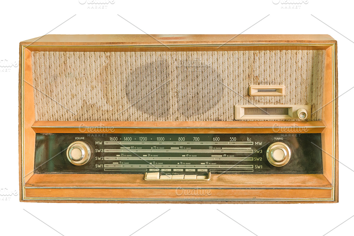 8 Isolated Old Radios Photos PNG+JPG, a Technology Photo by DanFLCreativo (Photo 3 of 3)