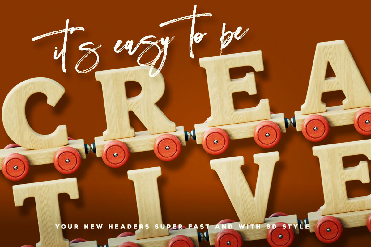 Wooden Train - Color SVG Font, a Font by Deeezy