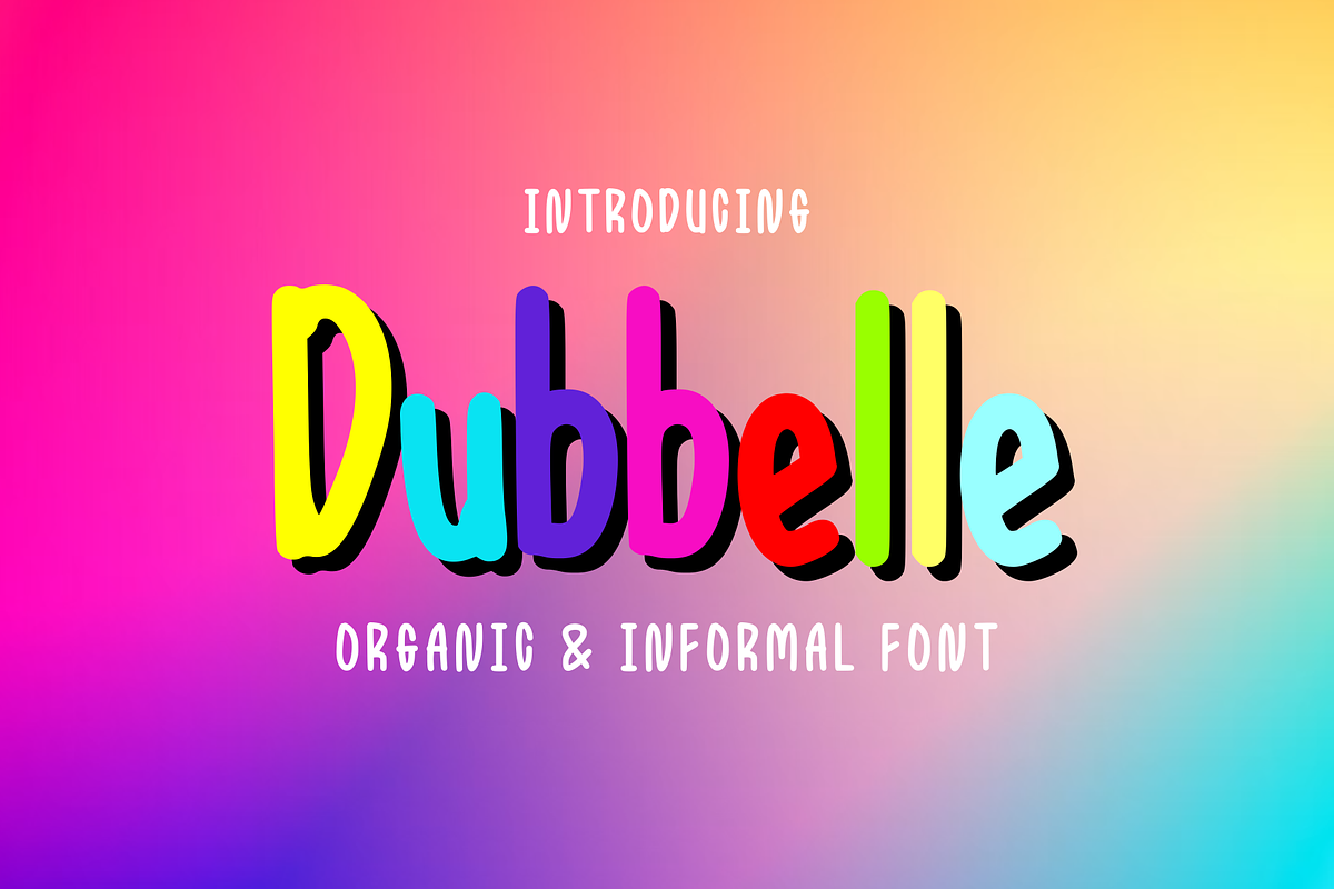 Dubbelle Organic & Informal Font, a Sans Serif Font by idealistudio (Photo 1 of 5)