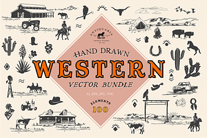 Western Horse Cowboy Vector Graphics