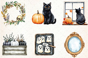 Watercolor Creepy and Cozy Halloween, an Illustration by Libby Wishes (Thumbnail 2 of 7)