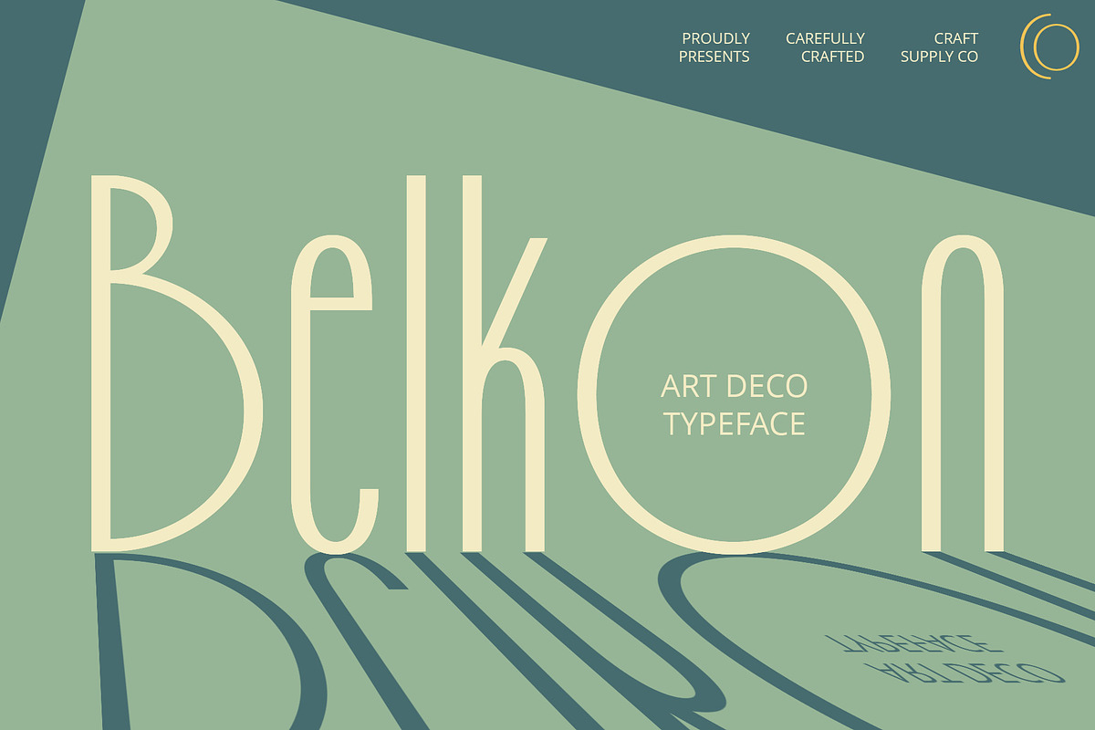 Belkon – Art Deco Font, a Sans Serif Font by Craft Supply Co. (Photo 1 of 8)