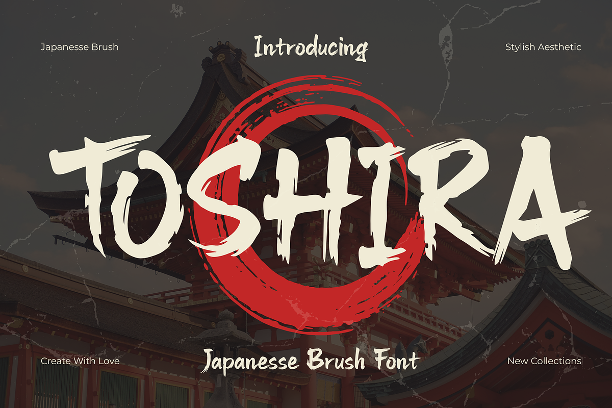 Toshira – Japanese Brush Display, a Handwritten Font by MaikoHatta (Photo 1 of 7)