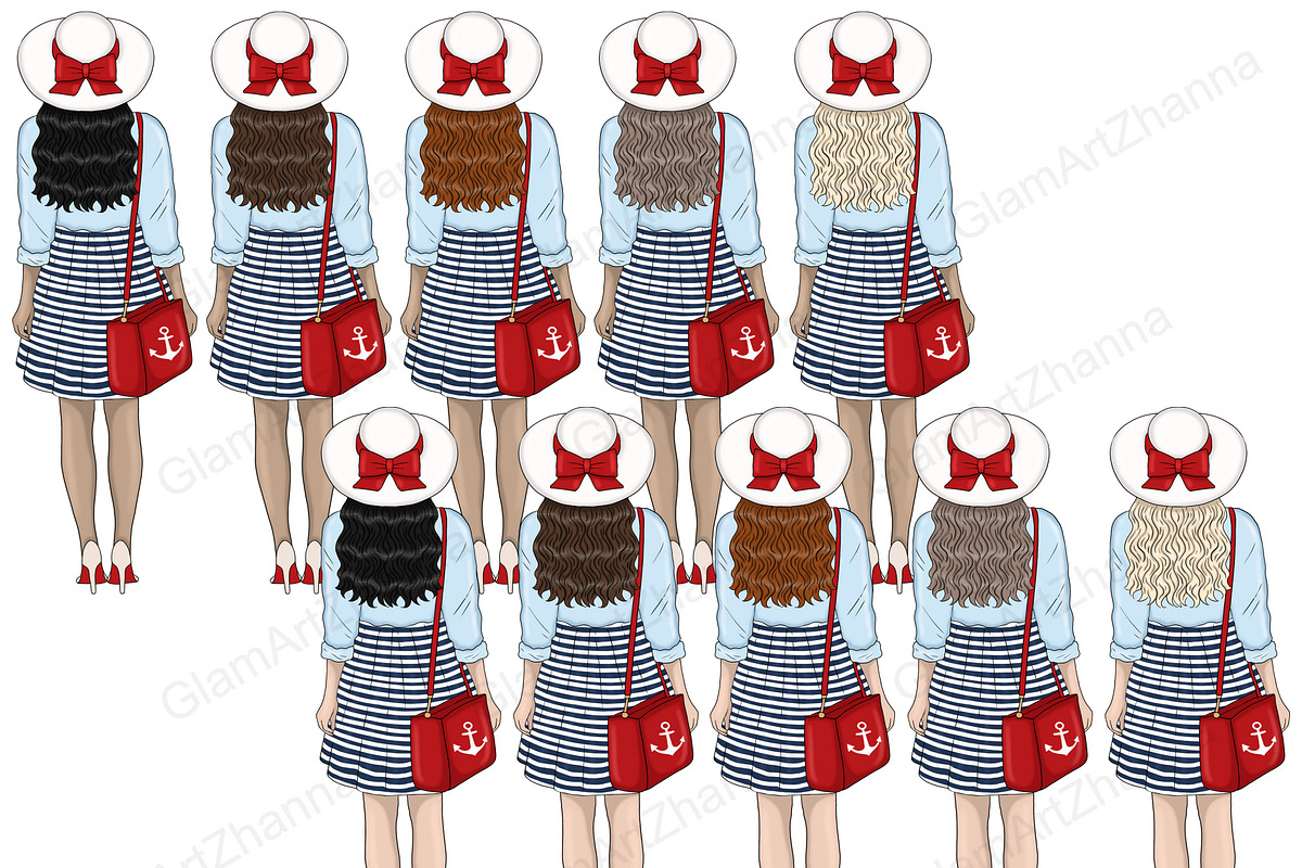 Nautical Clipart, a Person Illustration by GlamArtZhanna (Photo 6 of 7)