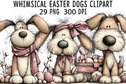 Whimsical Easter Dogs Clipart, an Illustration by CraftArtStudio (Thumbnail 1 of 5)