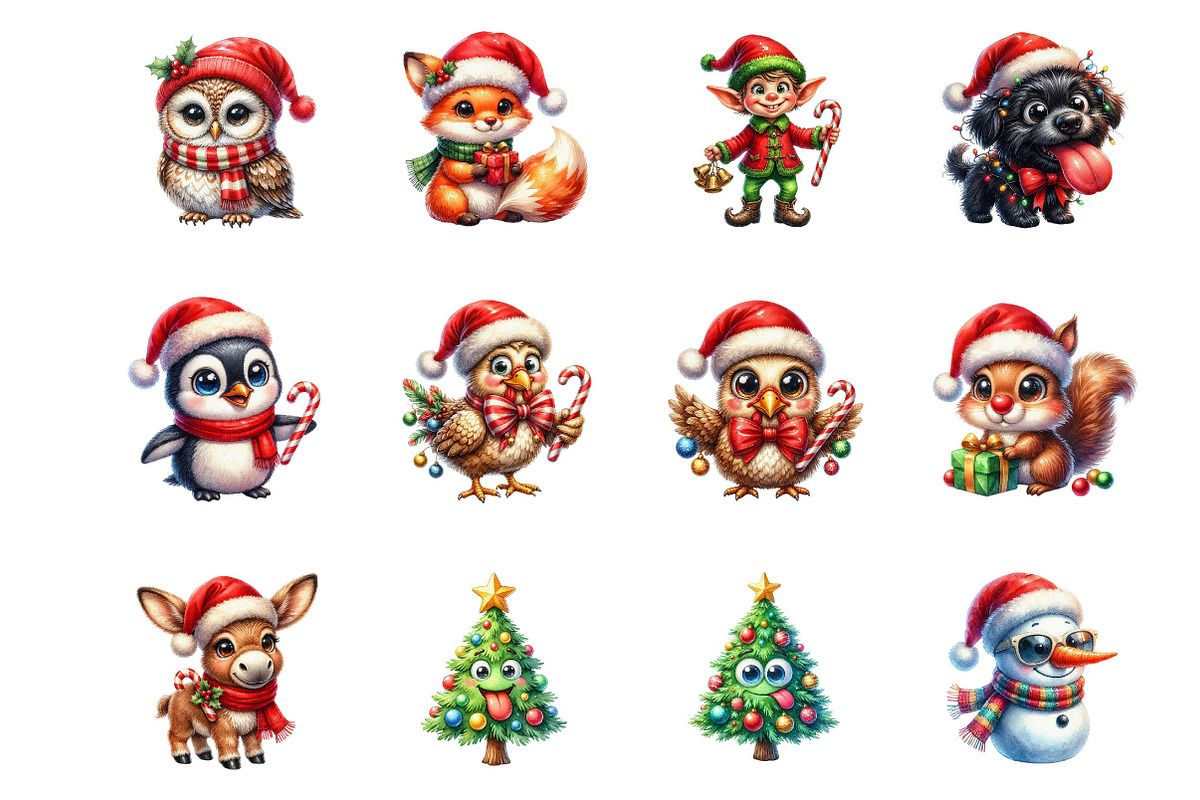 Funny and Quirky Christmas Clipart, a Seasonal Illustration by fashionaddict (Photo 3 of 6)