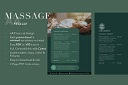 Massage Spa Price List & Flyer, a Marketing Template by White Dreamers (Thumbnail 2 of 10)
