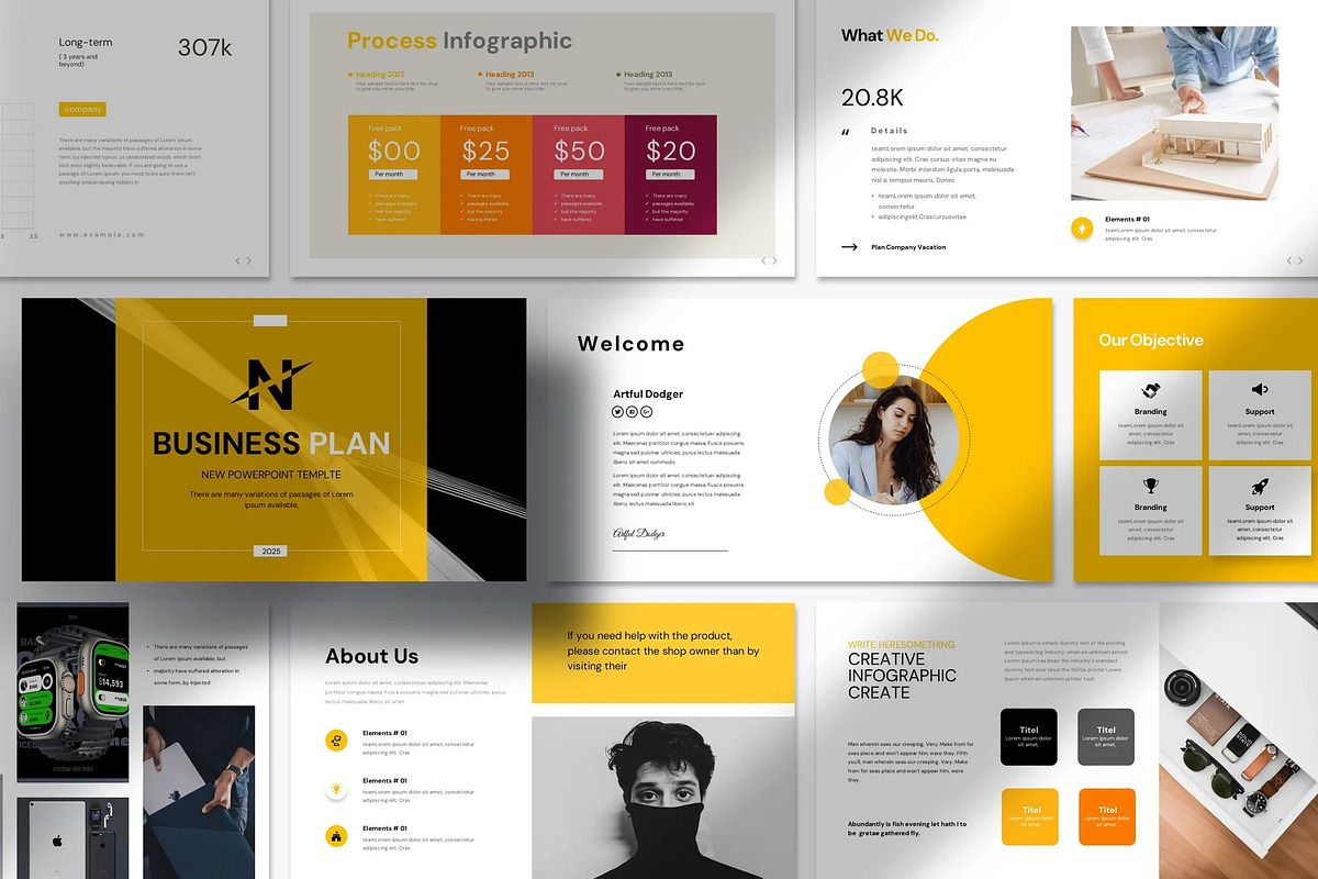 Business Plan Google Slide Template, a Presentation Template by Fit-tee (Photo 1 of 7)