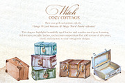 Authentic Cozy Witch Cottage Clipart, a Seasonal Illustration by ArtCreationsDesign (Thumbnail 11 of 23)