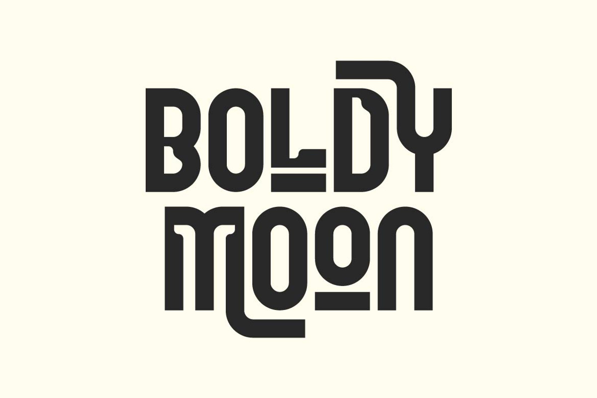 Boldy Moon – Display Logo Font, a Sans Serif Font by Artiveko (Photo 1 of 6)