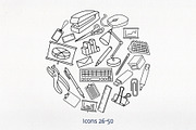Office Doodle Kit, an Object Graphic by Luis Batlle (Thumbnail 3 of 5)
