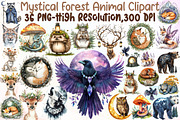 Mystical Forest Animal Clipart Set, an Illustration by Sublimation Artist (Thumbnail 1 of 6)