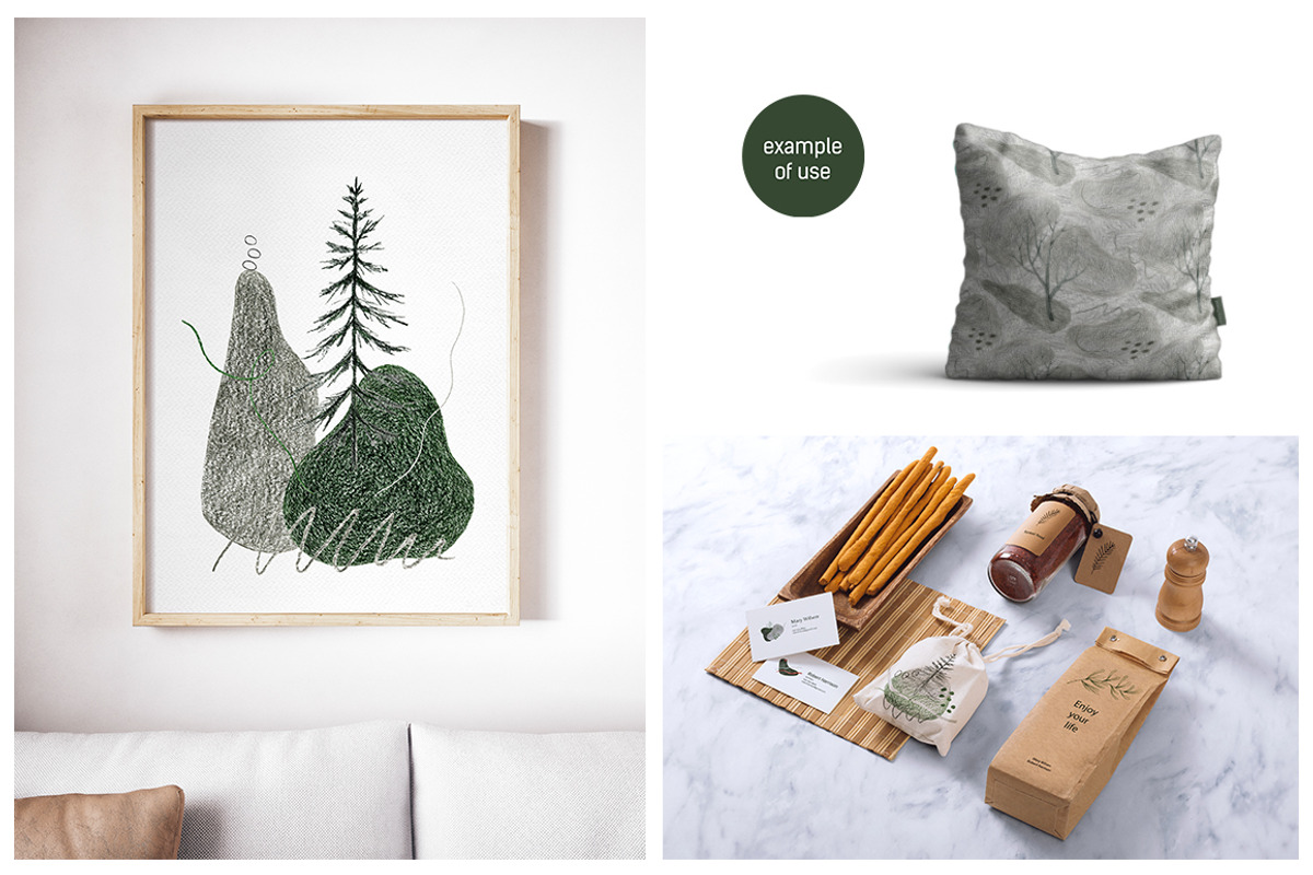 Misty Forest. Abstract collection, an Object Graphic by KatsiarynaKa (Photo 12 of 15)