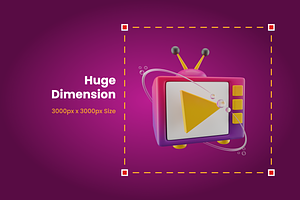 3D Video And Entertainment Icon 1