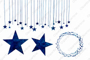 Navy Blue Celestial Star Trails, an Illustration by ClipartBrat Graphics (Thumbnail 2 of 4)