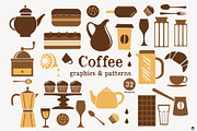 Coffee graphics and patterns, a Texture Illustration by Olillia (Thumbnail 2 of 4)