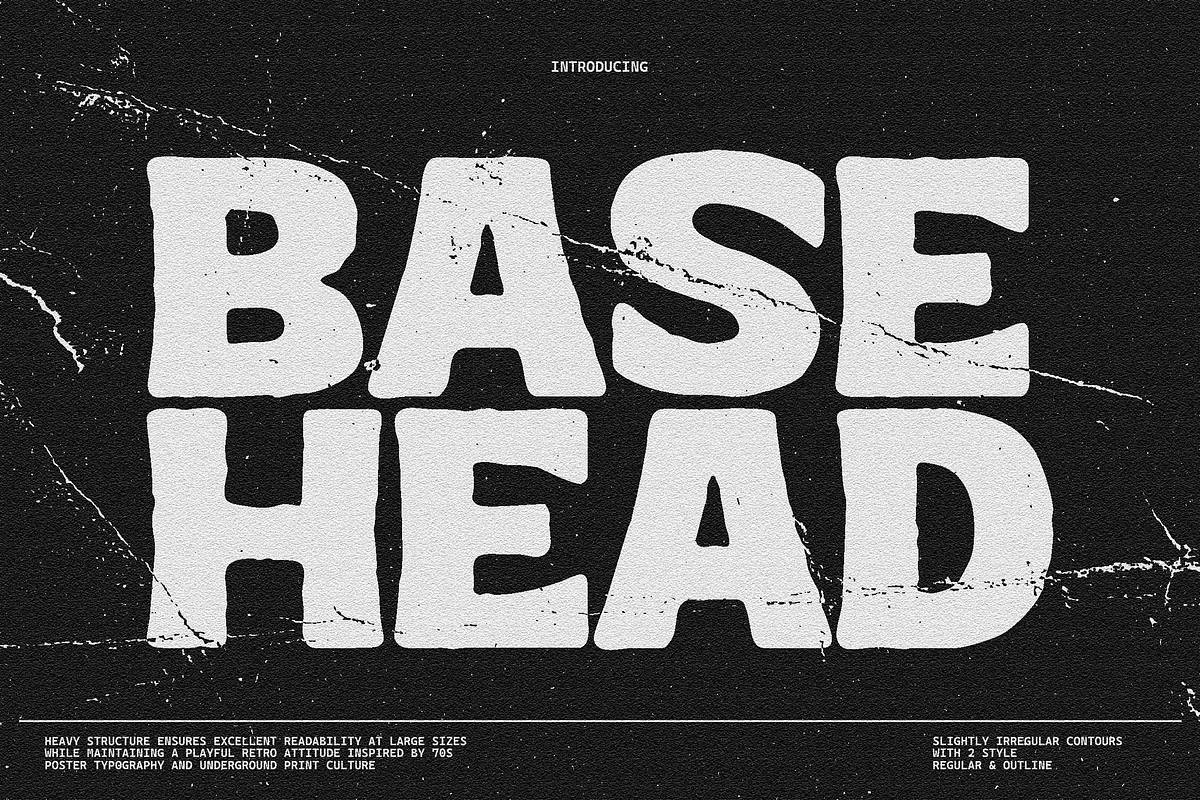 BaseHead – Bold Retro Display font, a Serif Font by Typeparties (Photo 4 of 10)