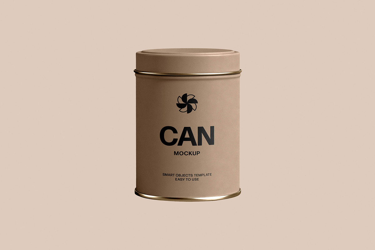 Metal Tea Tin Can Mockup, a Product Mockup by Design Squad (Photo 2 of 4)