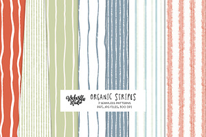 Organic Stripes Patterns, a Pattern Graphic by Webvilla Studio