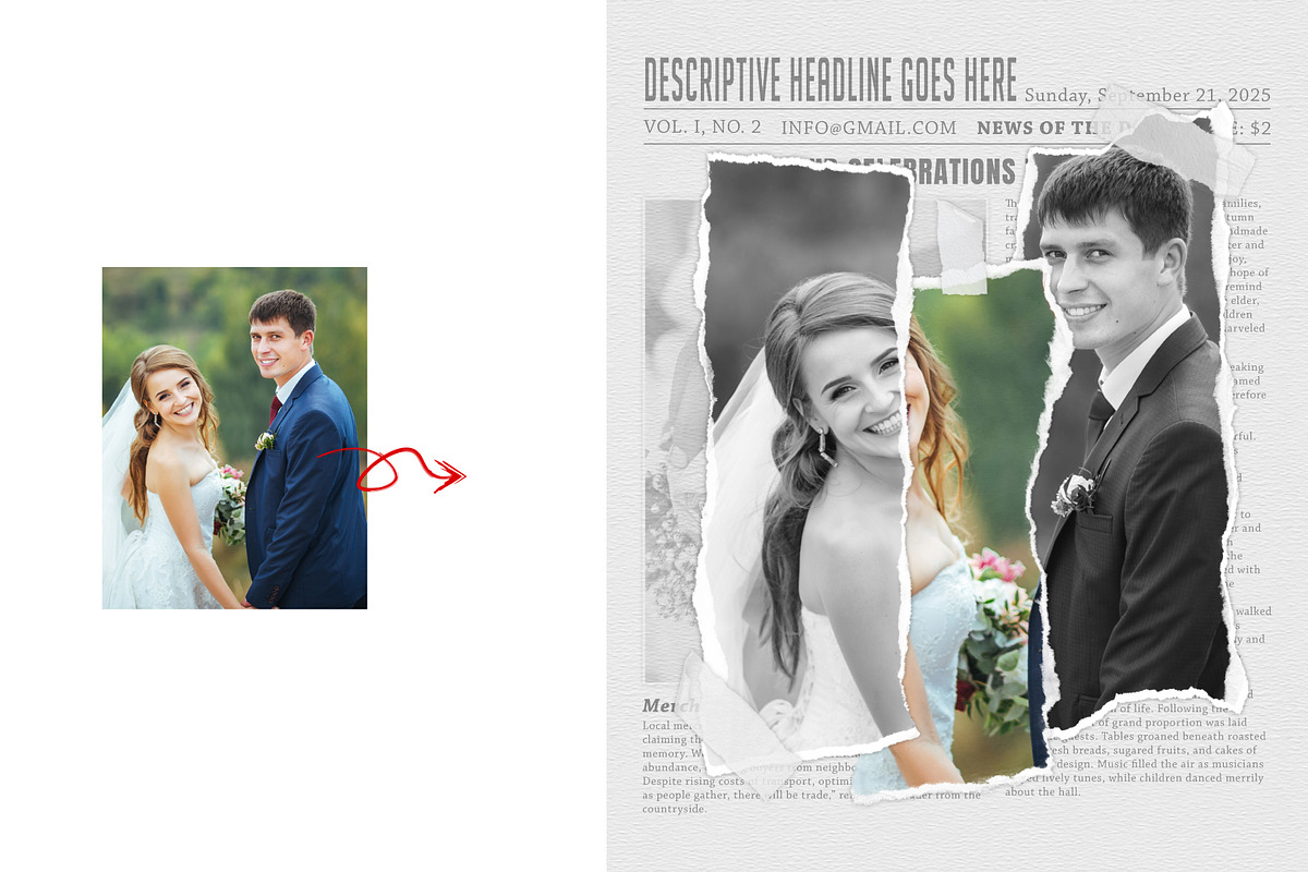 Torn Paper Cut Photo Template, an Action Add-On by MRI STUDIO (Photo 4 of 34)