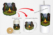 Forest Campfire Clipart, a Graphic by Artnoy (Thumbnail 4 of 5)