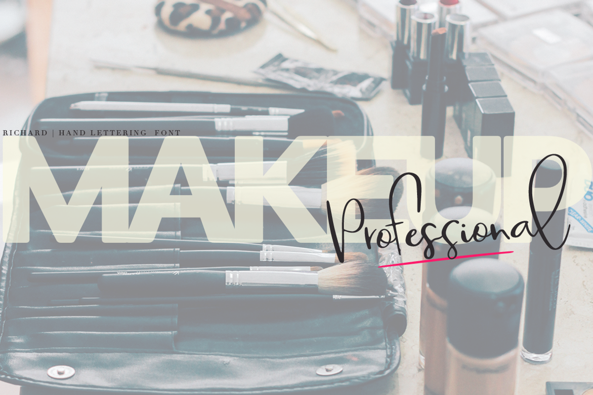 Richard, a Script Font by Larin Type Co. (Photo 4 of 8)
