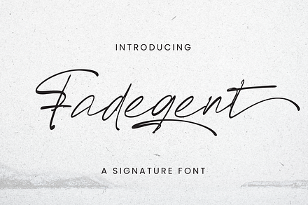 Fadegent - Signature Font