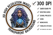 Fantasy Winter Girls Clipart Bundle, an Illustration by Craft Nest (Thumbnail 2 of 11)