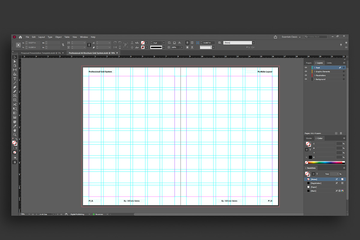 Professional A4 Brochure Grid System, a Brochure Template by TemplateFolio-Shop (Photo 3 of 7)