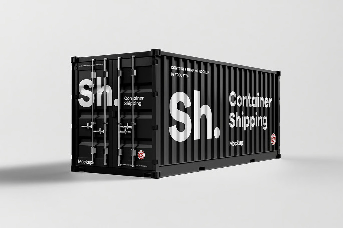 Shipping Container Mock-up, a Cups & Container Mockup by zippypixelstudio (Photo 6 of 12)