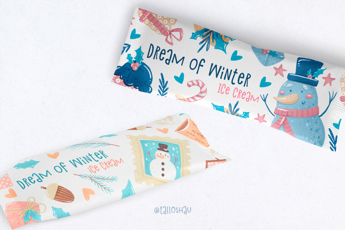 Dream of Winter.Christmas collection, a Decorative Illustration by talloshau's illustrations (Photo 6 of 10)