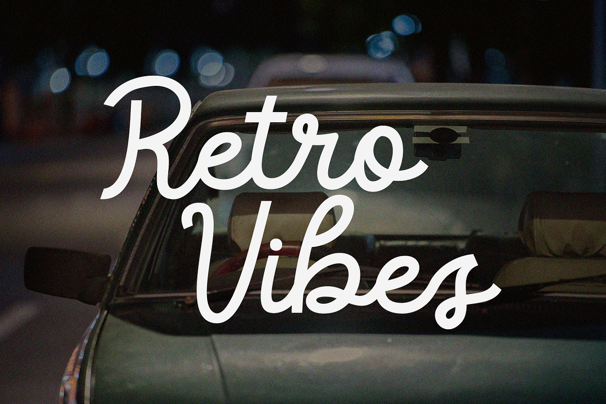 Brodger – Retro Script Font, a Script Font by Imiftype Studio (Photo 7 of 11)