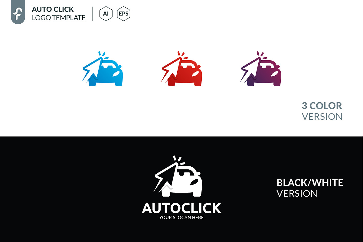 Auto Click Logo, a Branding & Logo Template by ft.studio