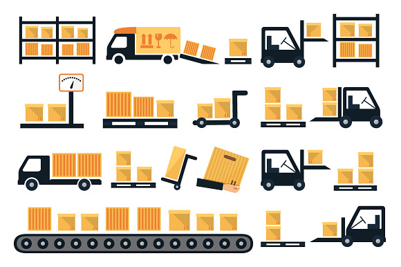 Shipping And Delivery Vector Icons