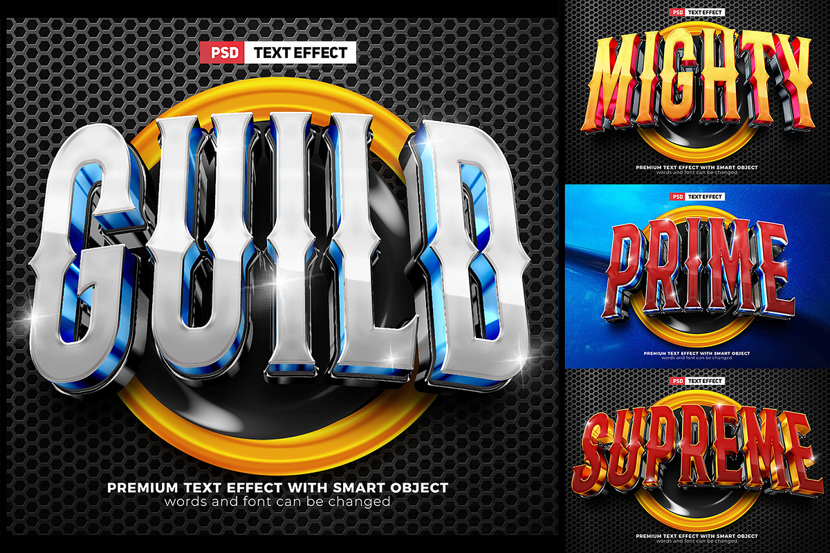 Esport 3D Text Effect Logo Template, a Layer Style Add-On by Agung Kreatif (Photo 1 of 5)