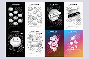Social media abstract posters