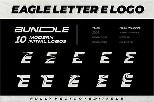 Eagle Letter E Logo Bundle