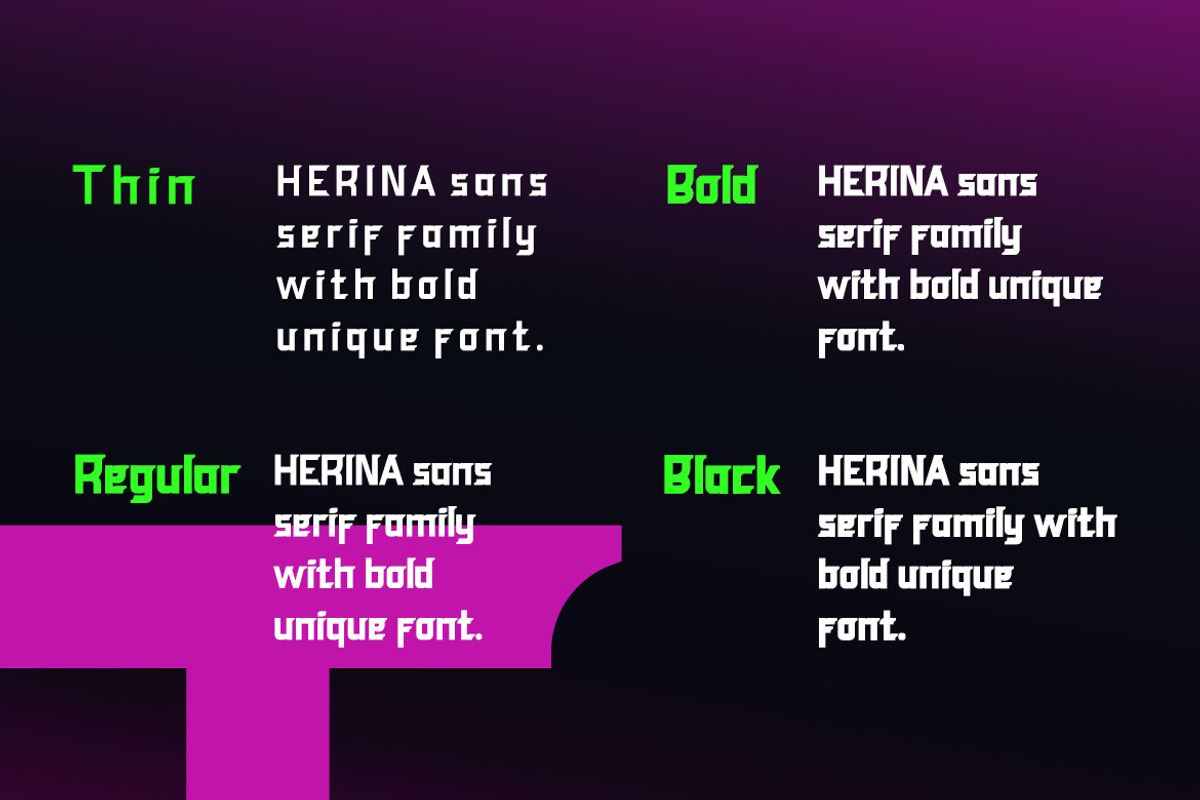 Herina, a Sans Serif Font by twinstd (Photo 3 of 11)