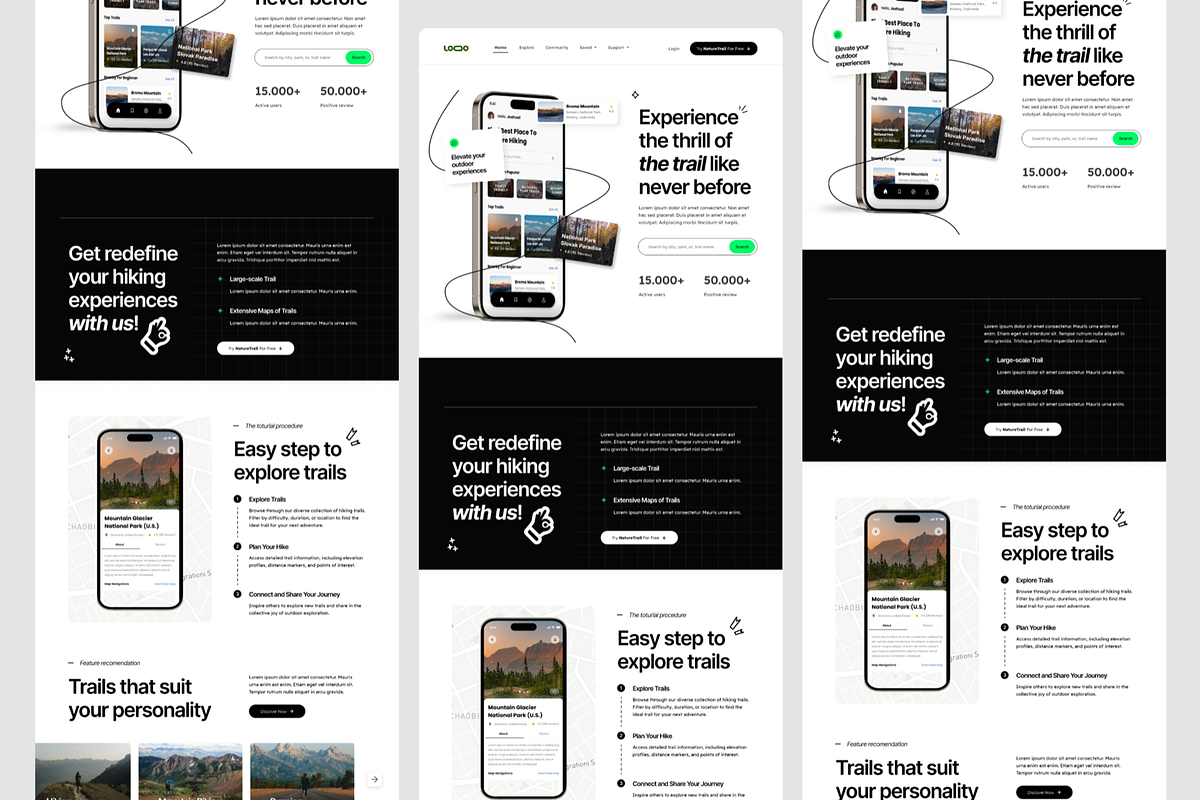 Nature Hiking Guide Landing Page, a Landing Page Template by SquidPixey (Photo 5 of 5)