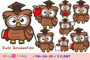 Owl graduation cap, Back to school, an Education Illustration by Noey smiley (Thumbnail 1 of 5)