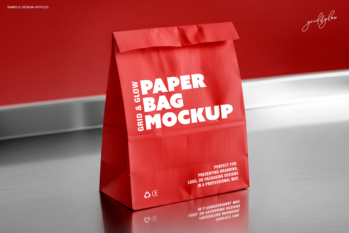 Paper Bag Mockup Set – 2 PSD Files, a Packaging Mockup by Grid&Glow (Photo 3 of 4)