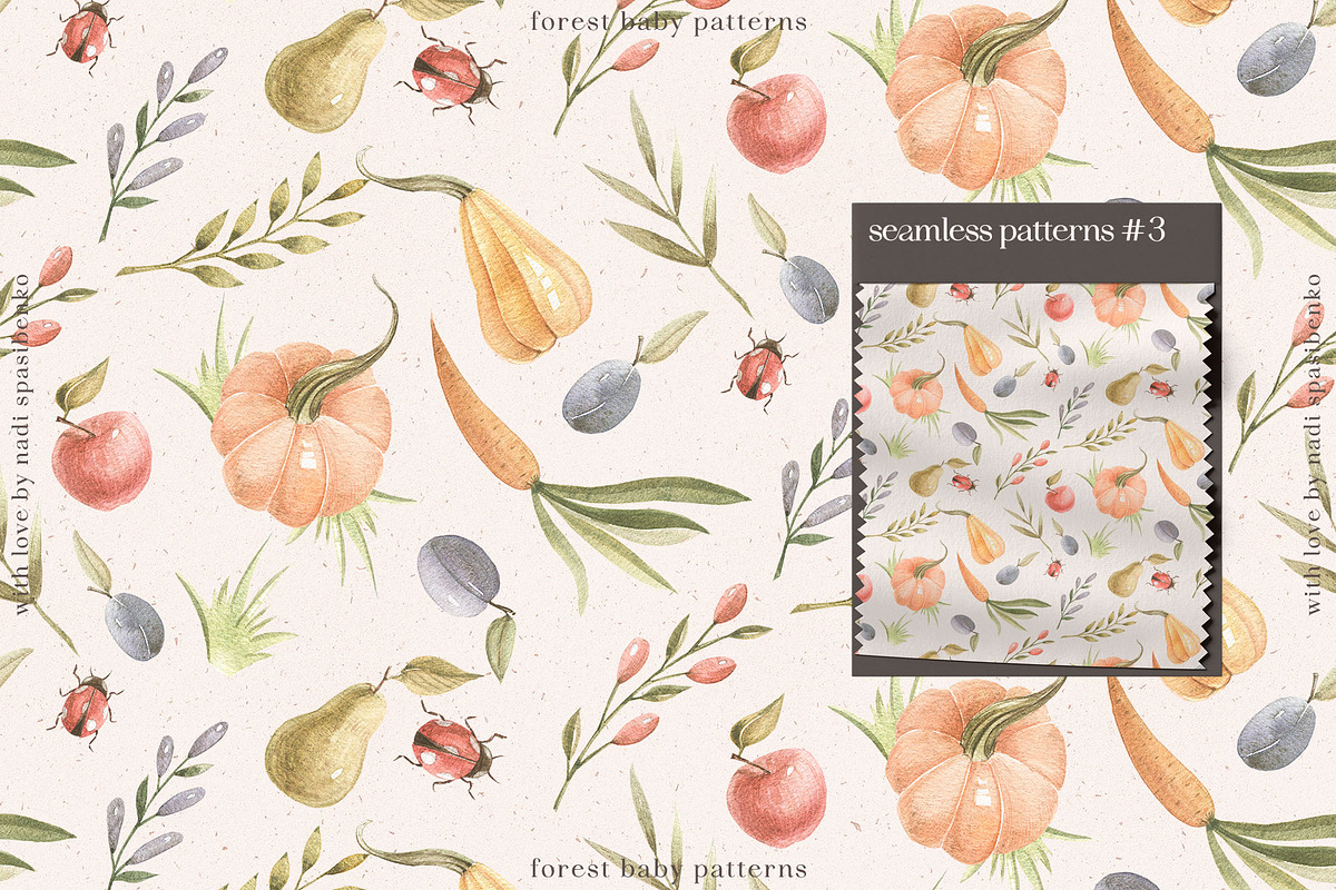 Forest Baby Patterns, a Pattern Graphic by Artcoast Fonts